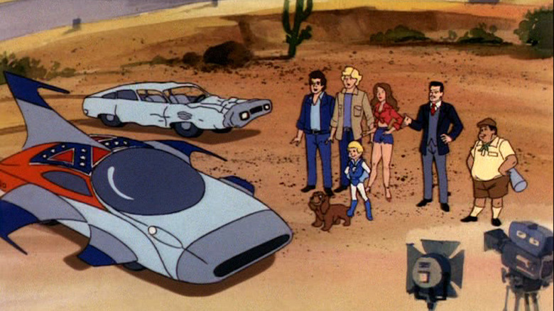 Animated Dukes admiring space car