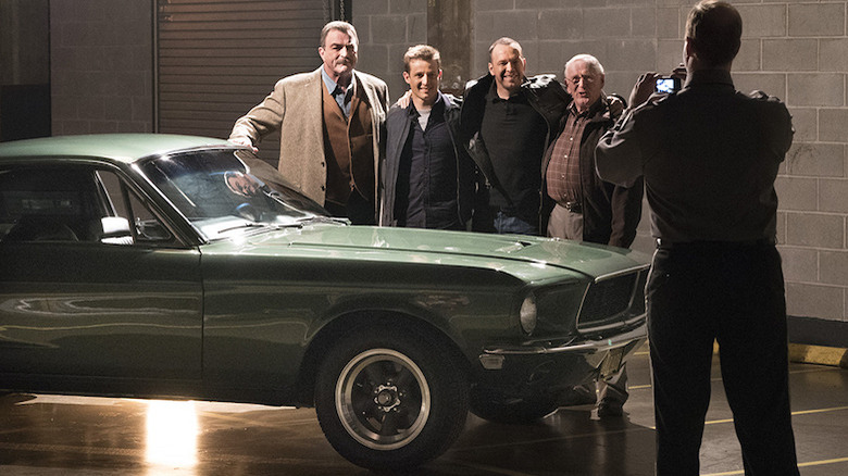 Frank, Jamie, Danny, and Henry with the Bullitt Mustang