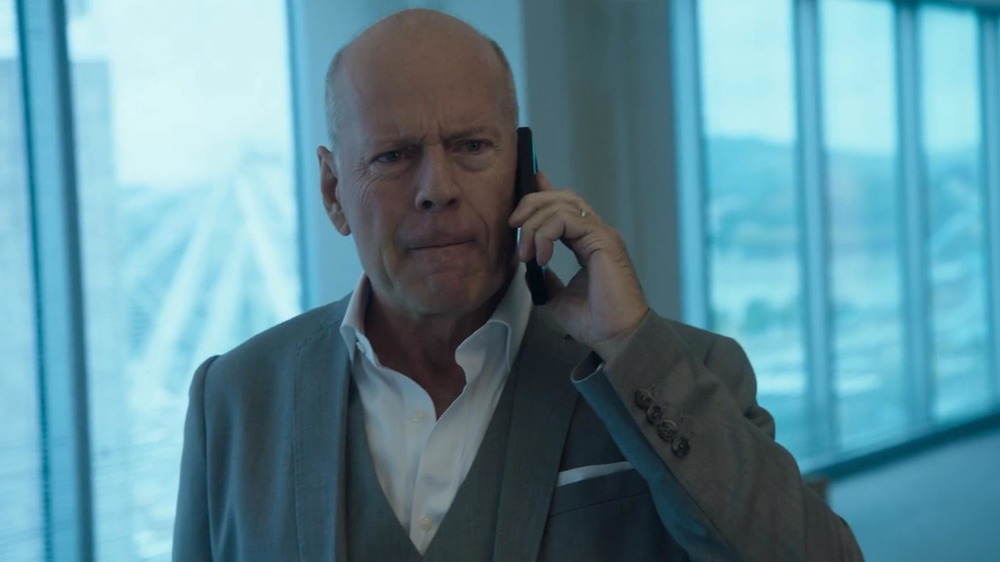 Bruce Willis on phone