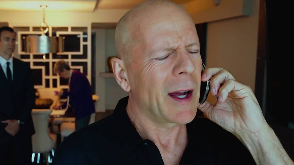 Bruce Willis on phone