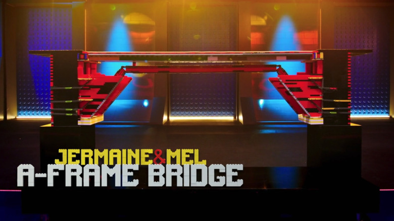 "A-Frame Bridge," Mel & Jermaine's entry into the "Super-Bridges" contest in "LEGO Masters"