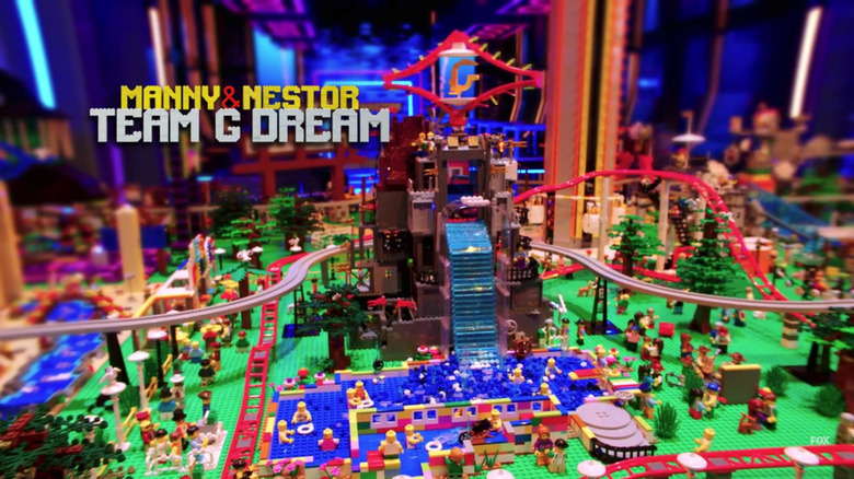 "Team 'G' Dream Land," Manny and Nestor's entry into the "Dream Park Theme Park" challenge on "LEGO Masters"