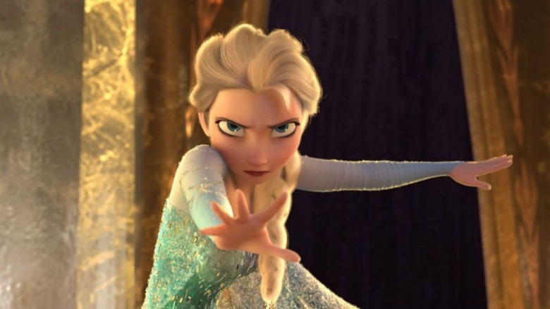 Elsa looking angry