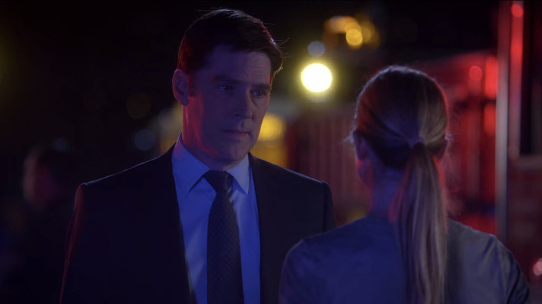 Aaron Hotchner looking sad on Criminal Minds