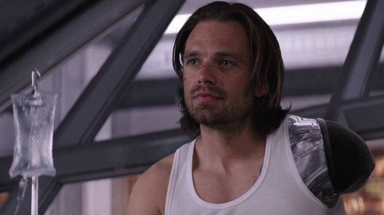 Bucky Barnes smiling