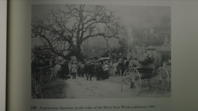 News clipping within a book on Derry history.