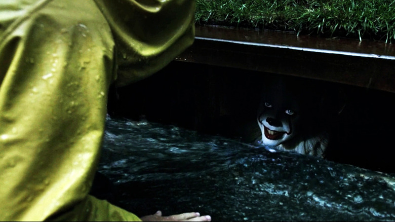 Georgie meets Pennywise at the stormdrain.