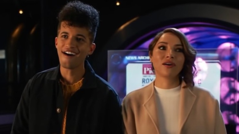 Jordan Fisher and Jessica Parker Kennedy joking