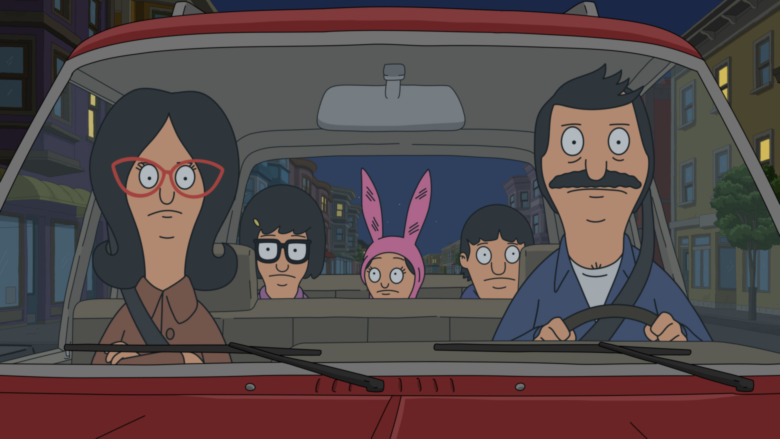 The Belchers in the car