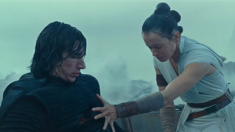 Rey tries to help Kylo