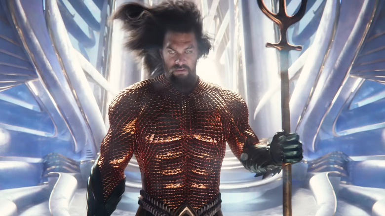 Aquaman holding trident