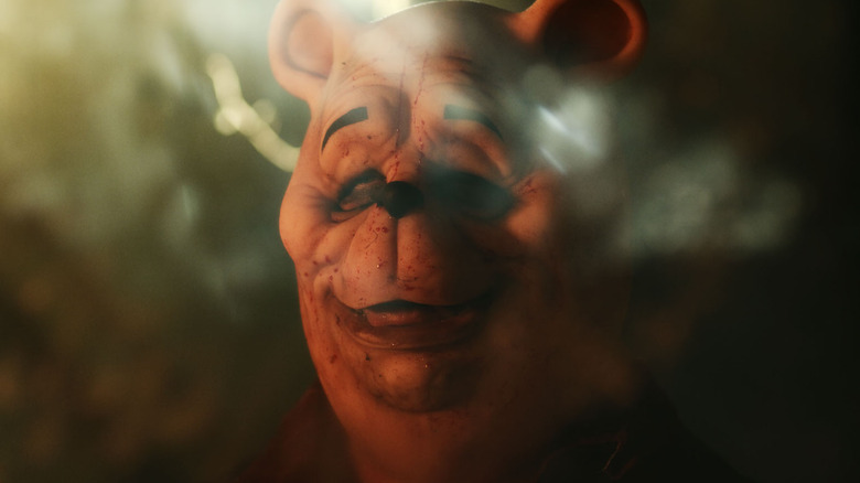 Creepy Winnie-the-Pooh with bloody face