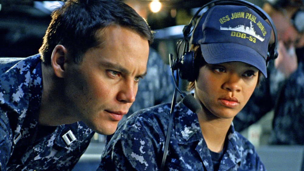 Taylor Kitsch and Rihanna in Battleship 