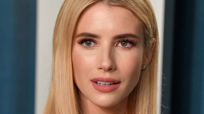 Emma Roberts looks surprised