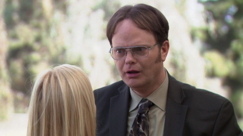 Dwight looking shocked