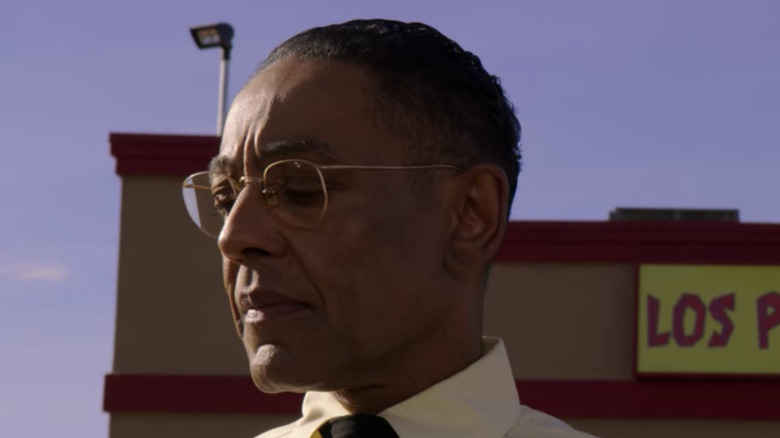 Giancarlo Esposito looking at his phone in Better Call Saul