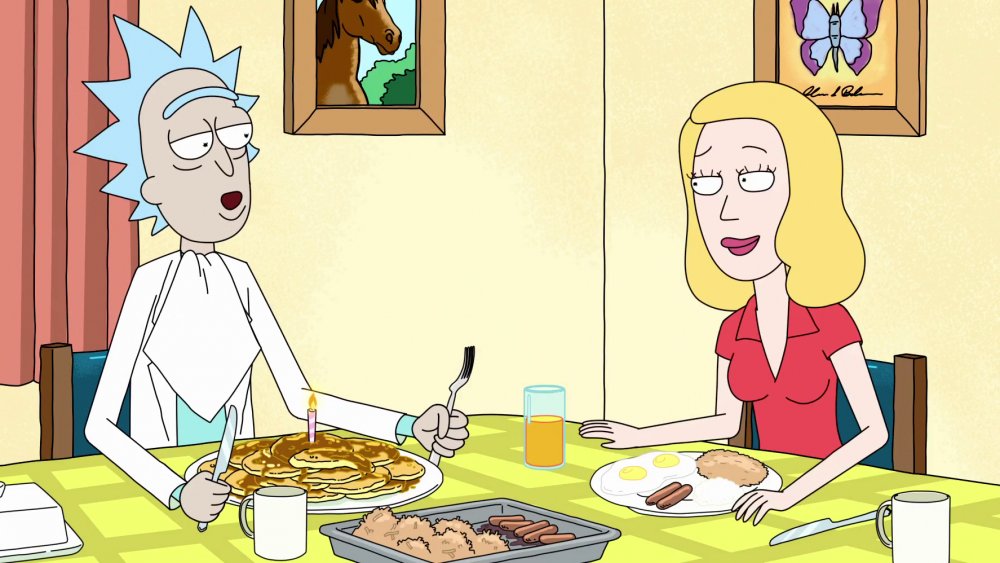 Beth and Rick on Rick and Morty