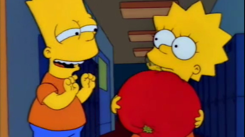 Lisa gives Bart her giant tomato