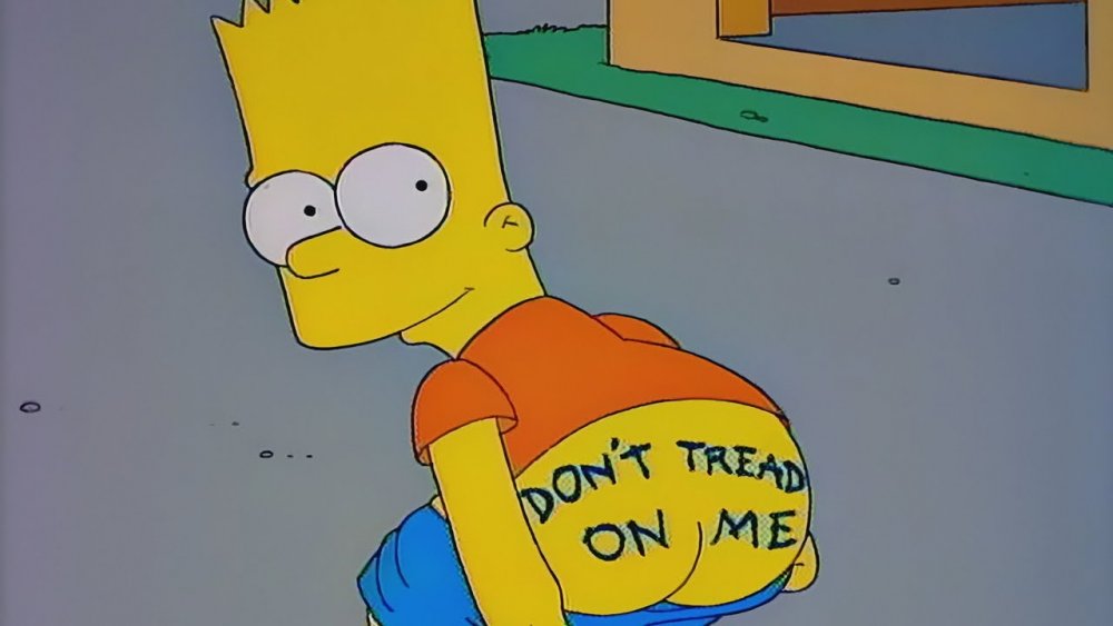 Bart Simpson moons the Australian public in "Bart vs. Australia"