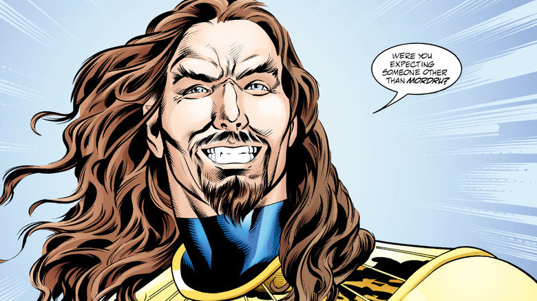 Mordru grins while wearing Doctor Fate's uniform