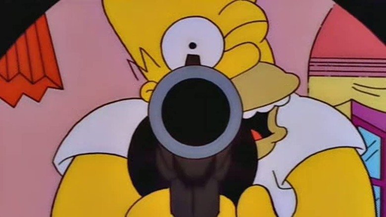 Homer wields his gun