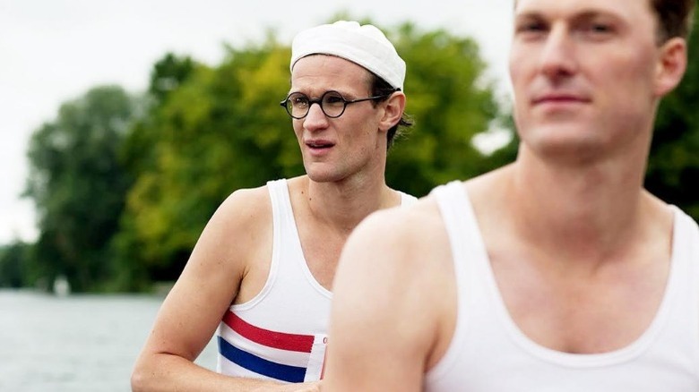 Matt Smith rowing with partner