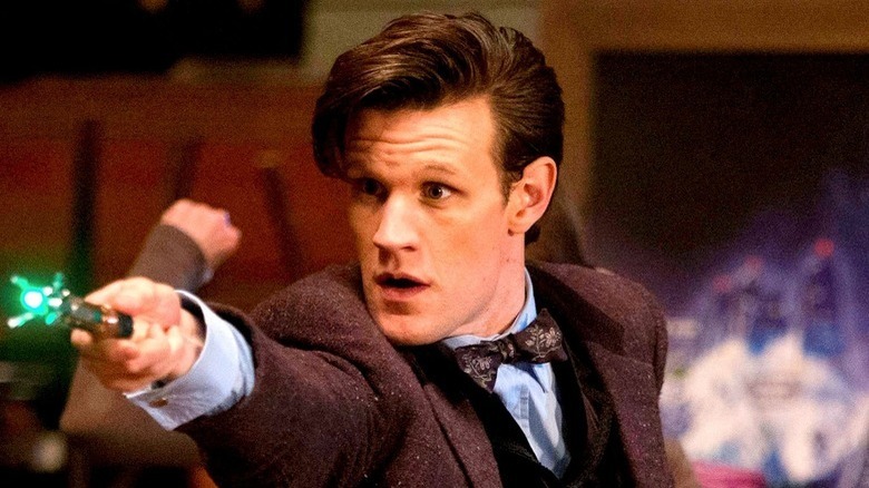 Matt Smith holding sonic screwdriver