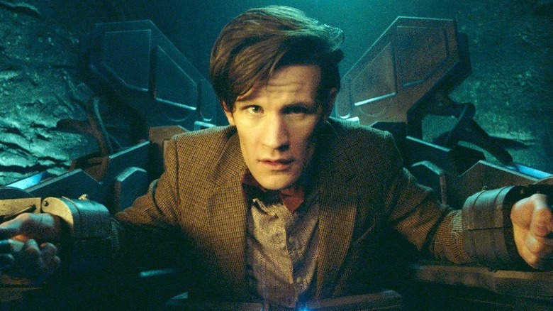 Matt Smith concentrating in Doctor Who