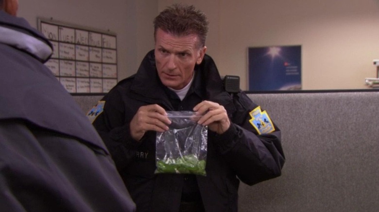 Cop with salad on The Office