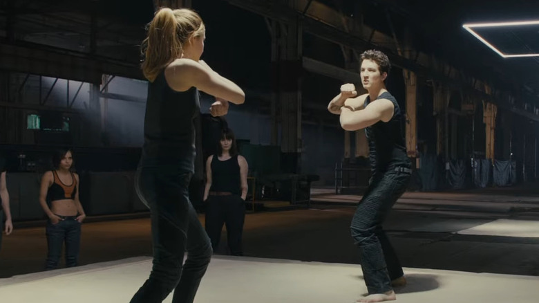 Miles Teller and Shailene Woodley fight