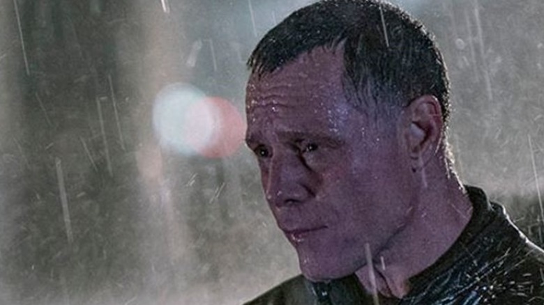 Hank Voight in the rain