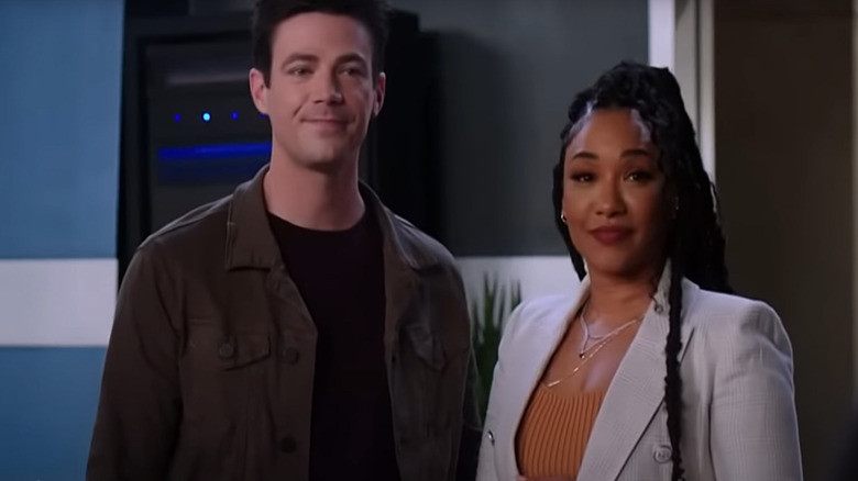 Barry and Iris smile