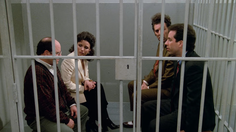 Jerry, George, Elaine, Kramer imprisoned