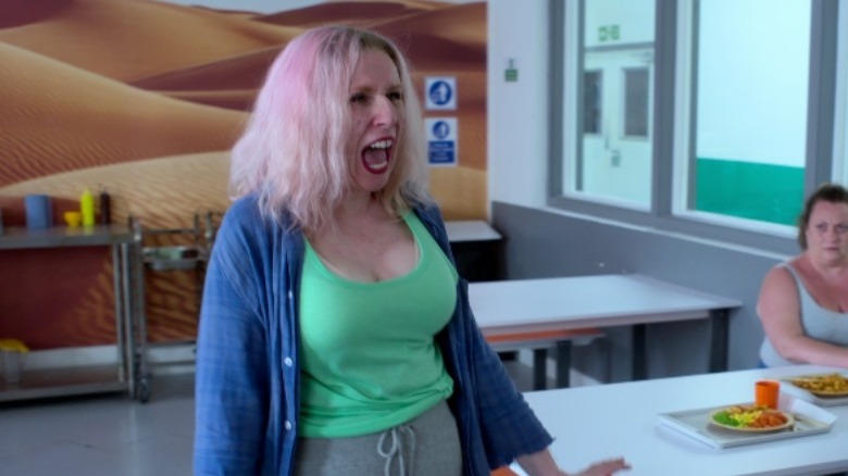 Catherine Tate screaming in Hard Cell