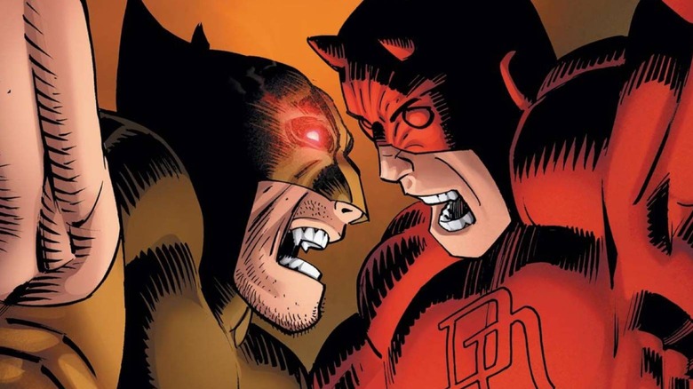 Wolverine fighting Daredevil