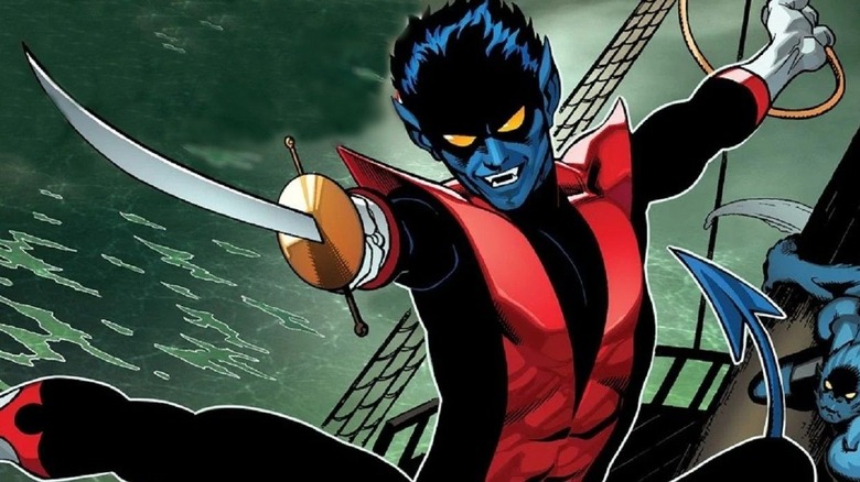 Nightcrawler brandishing cutlass