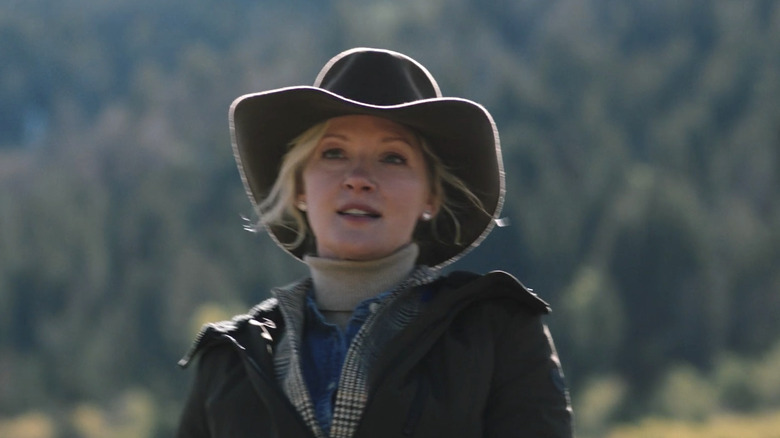 Yellowstone Gretchen Mol with trees