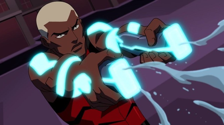 Aqualad brandishing water-bearers