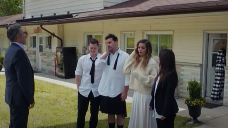 The Rose family in the Schitt's Creek finale