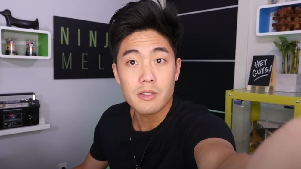 Ryan Higa in a black t-shirt