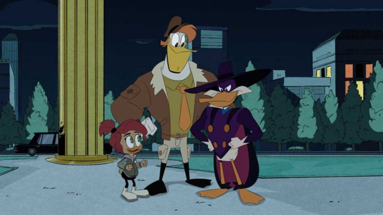 Darkwing Duck with his crew