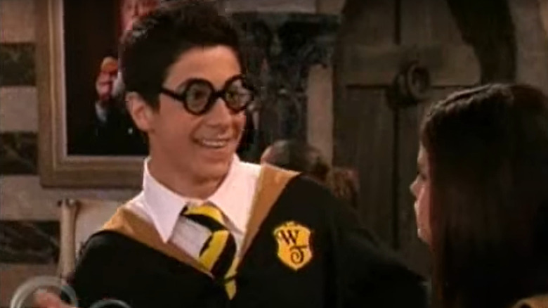 Justin dressed up as Harry Potter