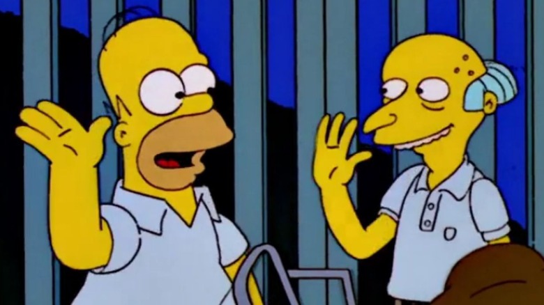 The simpsons homer and burns