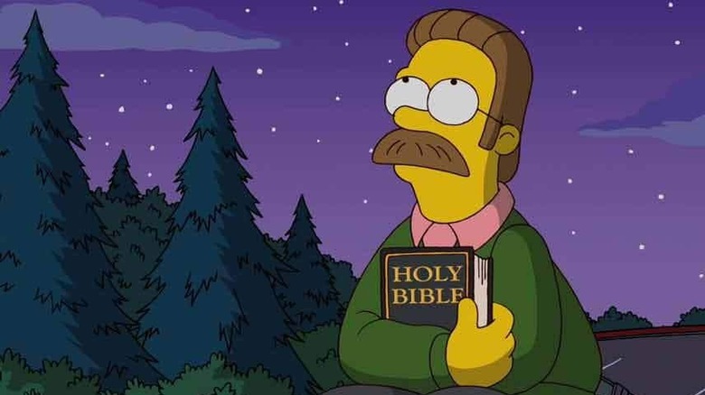 Ned Flanders holding bible