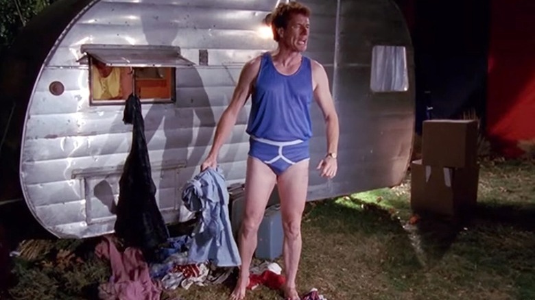 Hal Wilkerson in his underwear, shouting