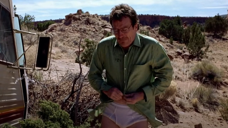 Walter White in his underwear, crying