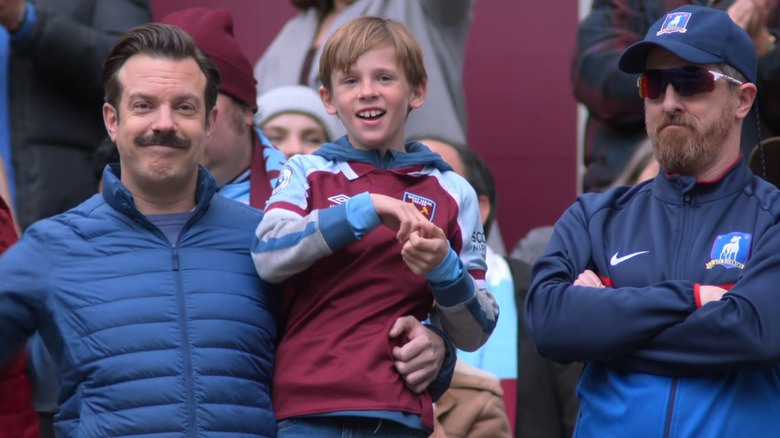 Ted, Henry and Beard at a West Ham game