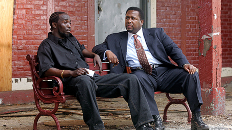 Michael K. Williams and Wendell Pierce in "The Wire"