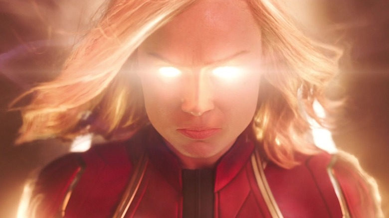 Carol Danvers glowing eyes