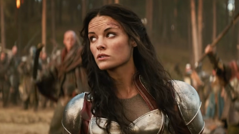 Lady Sif looks to her right